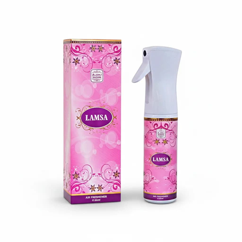 Désodorisant Textile Lamsa Naseem - Spray Ambiance Floral 300ml - Fraîcheur Linge Propre & Musc - Image 1
