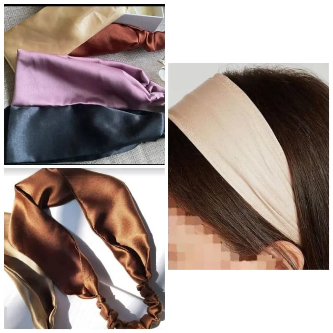 Serre-tête bandeau en soie - Image 1