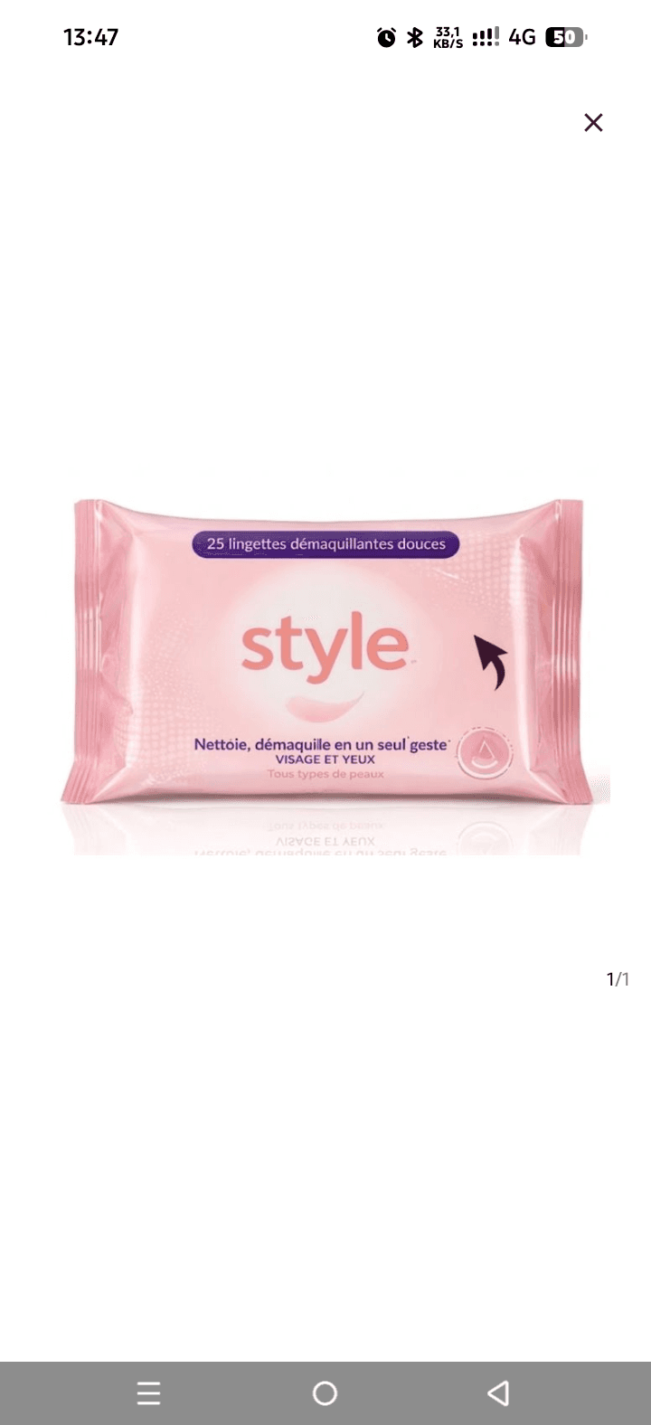lingettes nettoyantes pour visage - Image 1