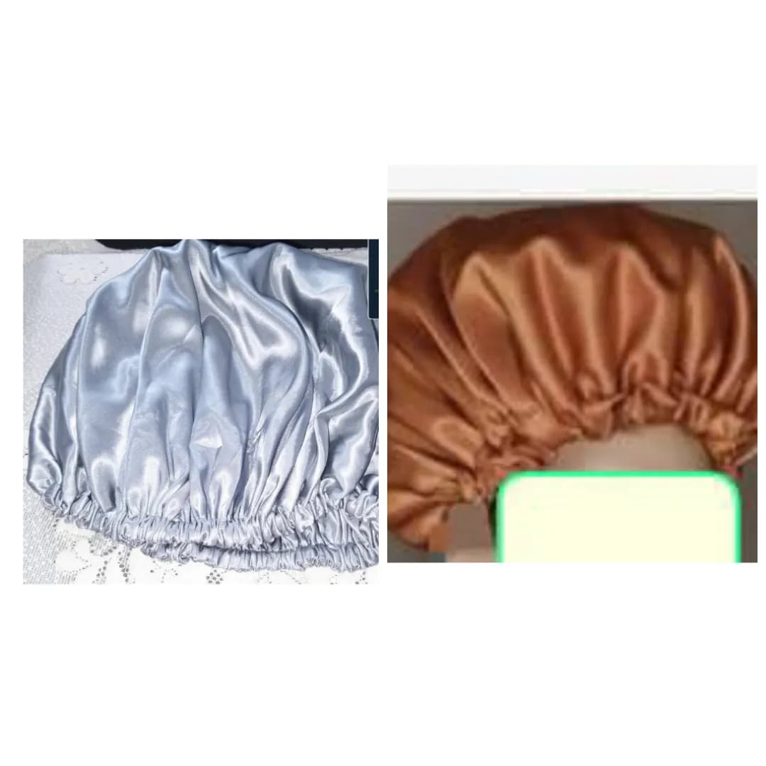 Bonnet élastique en soie grande taille - Image 1