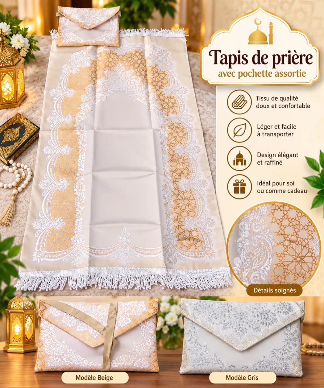 Le produit Tapis de prière avec sacoche Prestige
