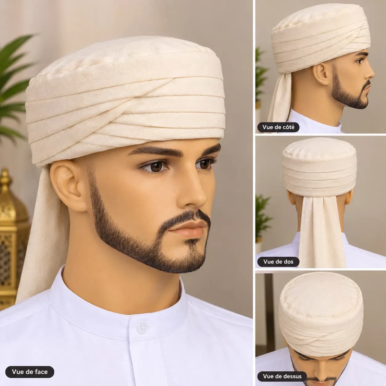 Turban Musulman Homme – Coiffe Islamique - Image 1