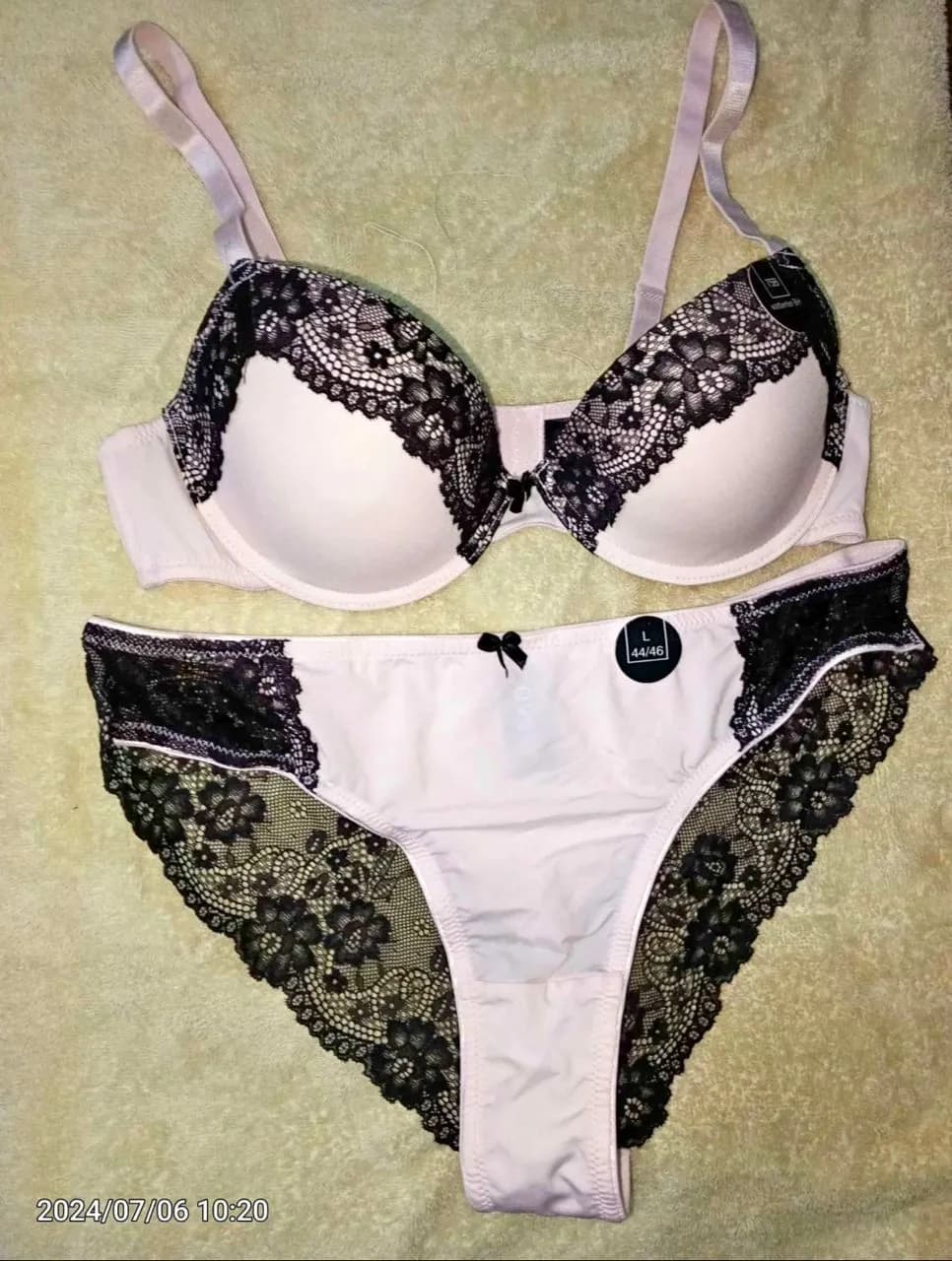 Ensemble lingerie soutien-gorge push-up+ culotte dentelle - Image 1
