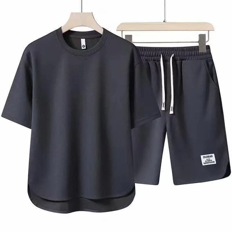 Ensemble Homme t-shirt et short- noir charbon - Image 1
